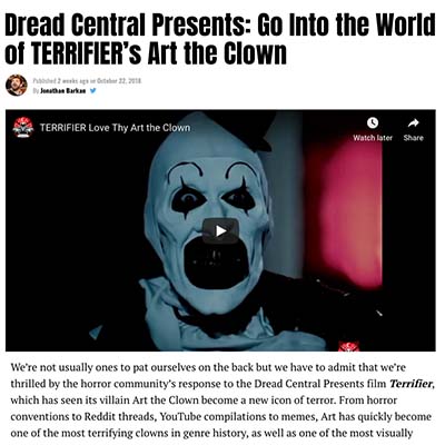 Dread Central Presents: Go Into the World of TERRIFIER’s Art the Clown